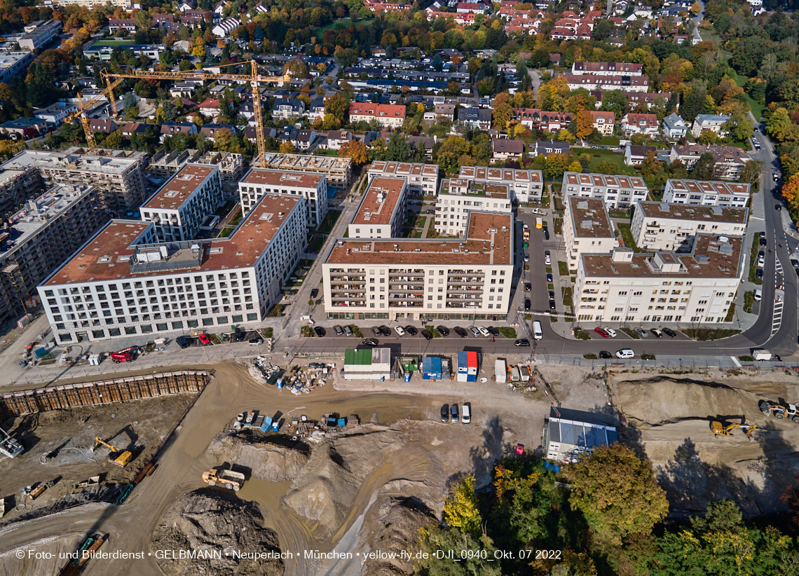 13.10.2022 - Baustelle Alexisquartier und Pandion Verde in Neuperlach
